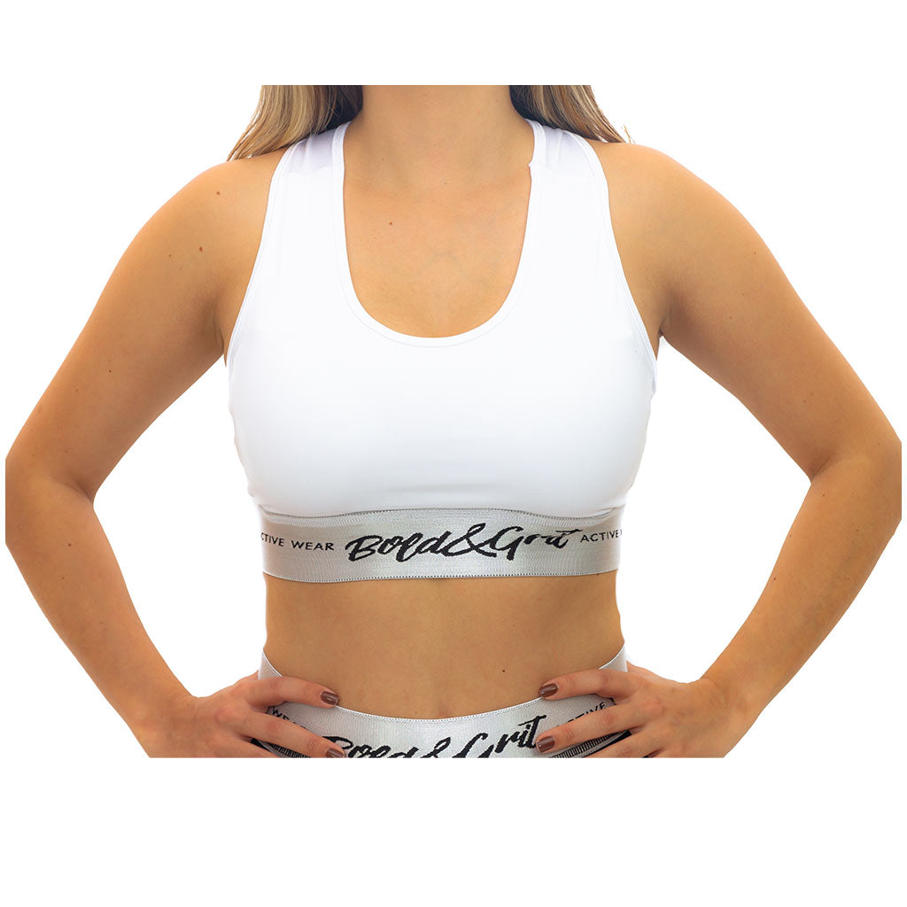 TOP DEPORTIVO ESPALDA CRUZADA BLANCO PARA MUJER