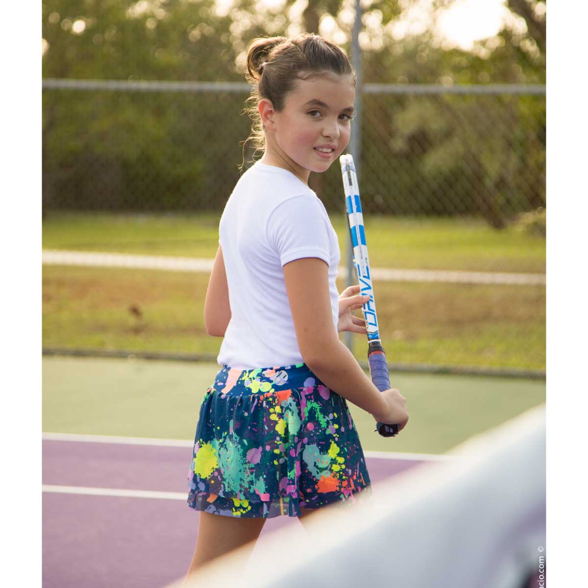 FALDA SHORT DE TENIS SPLASH PAINT PARA NIÑAS-DREAM