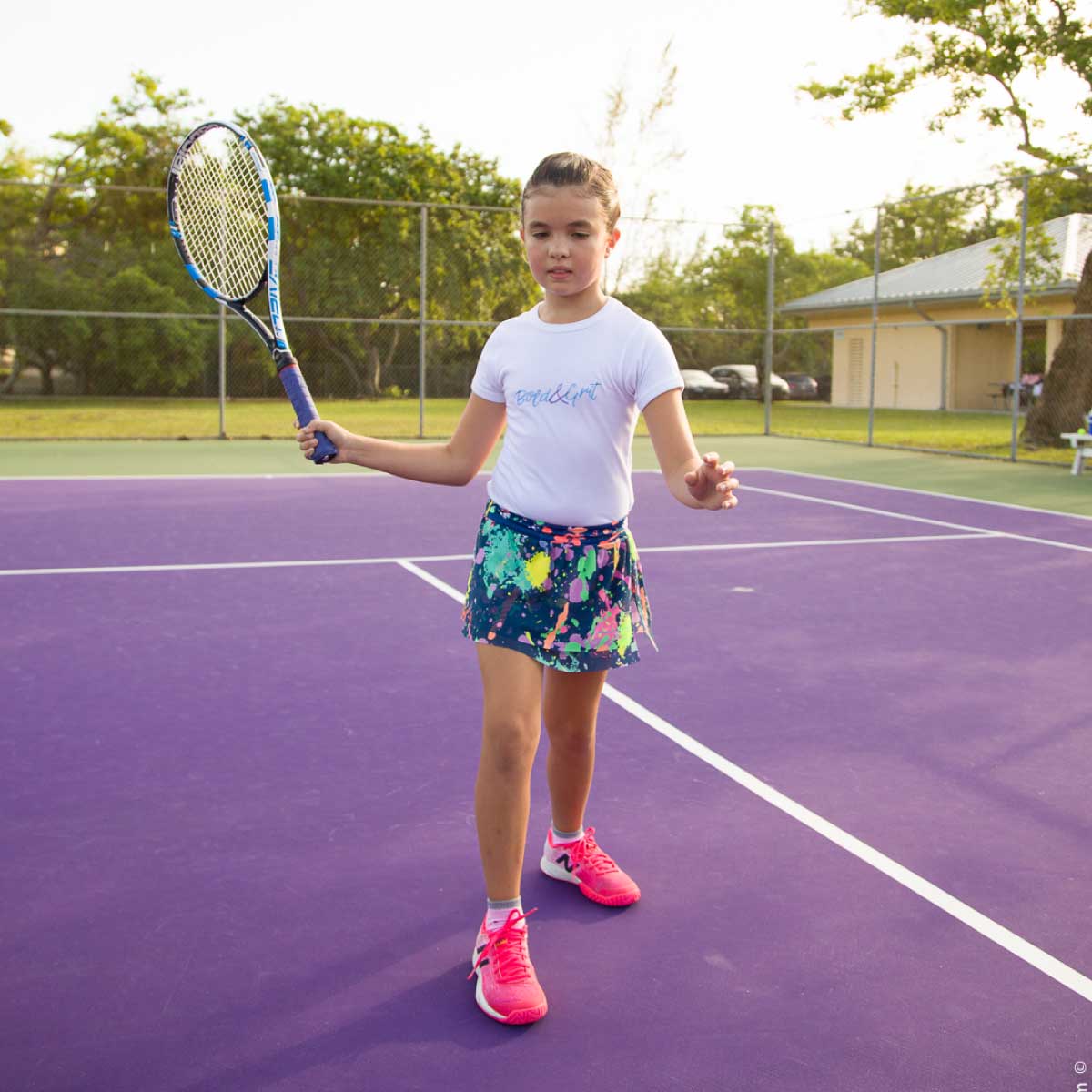 FALDA SHORT DE TENIS SPLASH PAINT PARA NIÑAS-DREAM