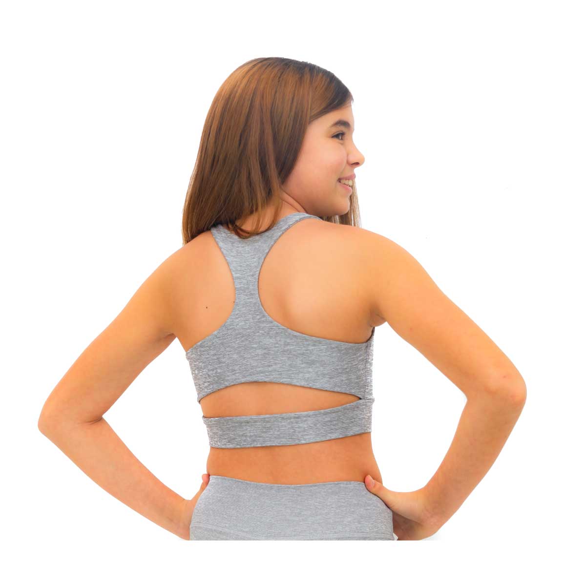 TOP DEPORTIVO PLATEADO PARA NIÑAS