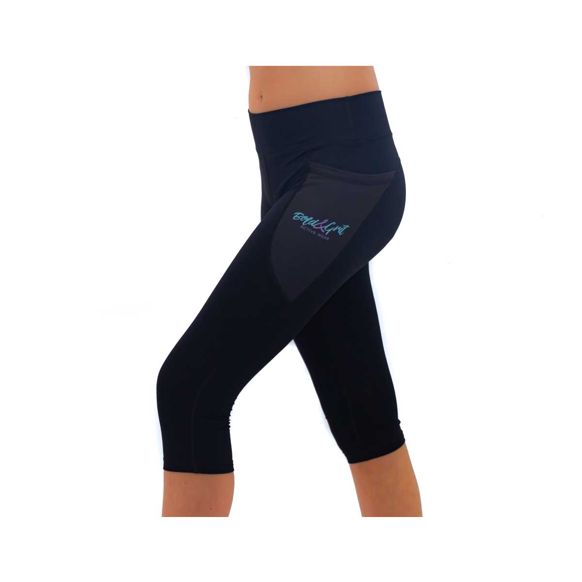 LEGGINS CORTOS NEGROS PARA NIÑAS