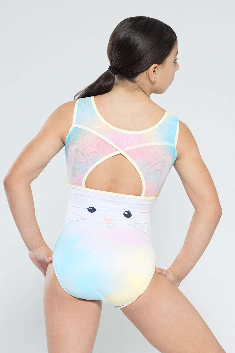 Trusa de gimnasia Pastel Bunny Leotard- Crossover Back
