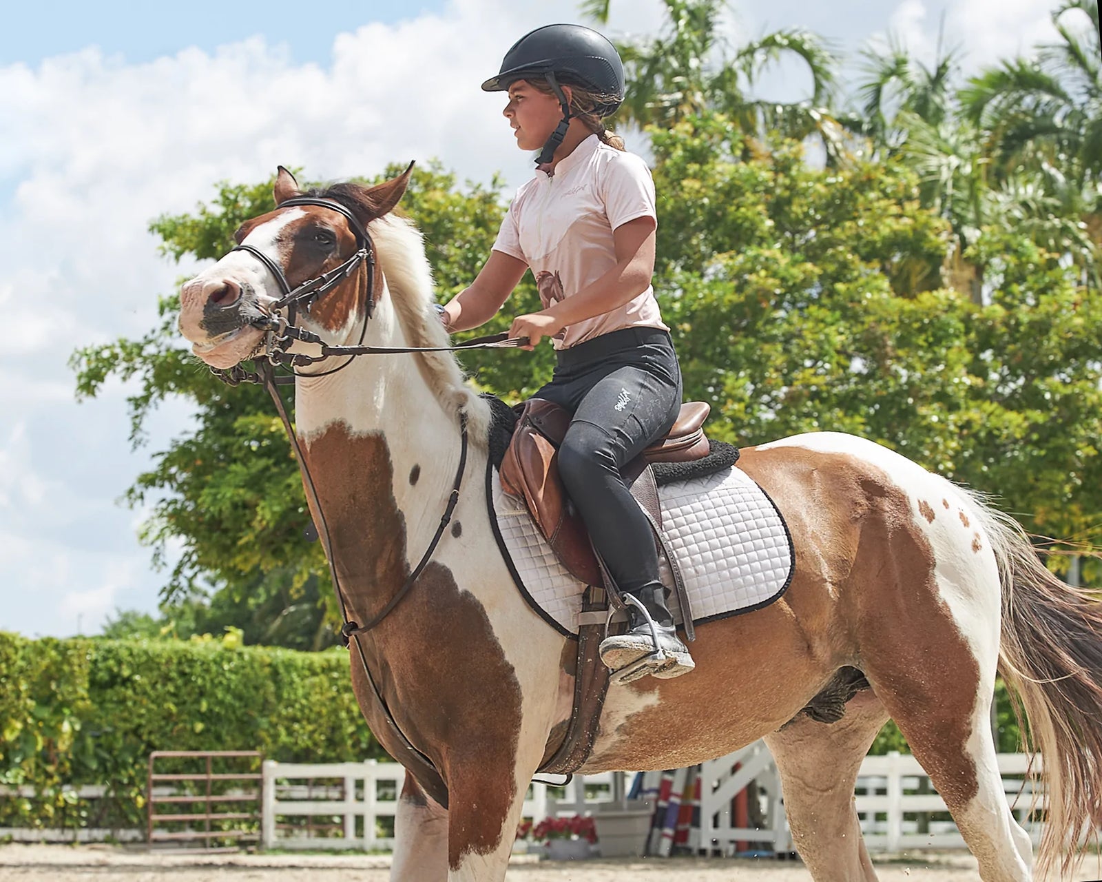 CAMISETA DE EQUITACIÓN ROSE GOLD HORSE - GIRO