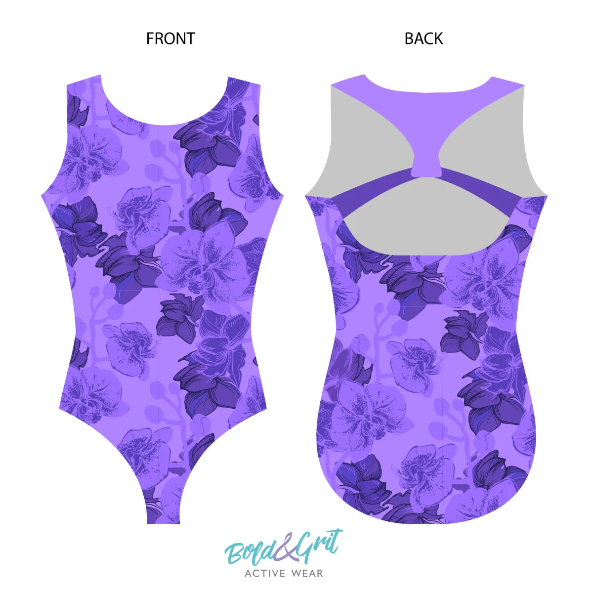 Trusa de gimnasia Violet Fields