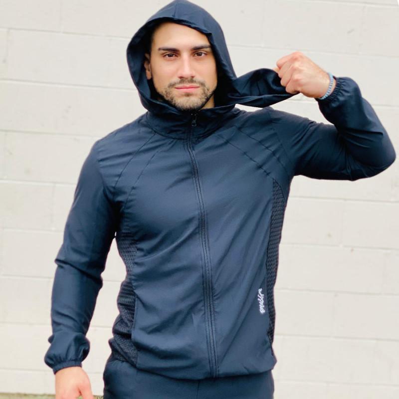 CONJUNTO DE CHAQUETA Y JOGGER PARA HOMBRE NEGRO COLOR NEGRO