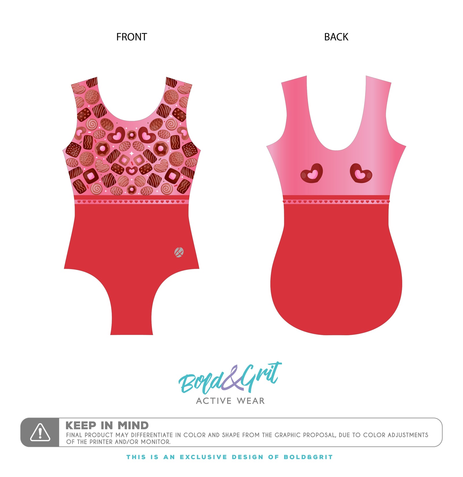 Trusa de Gimnasia Candy Hearts