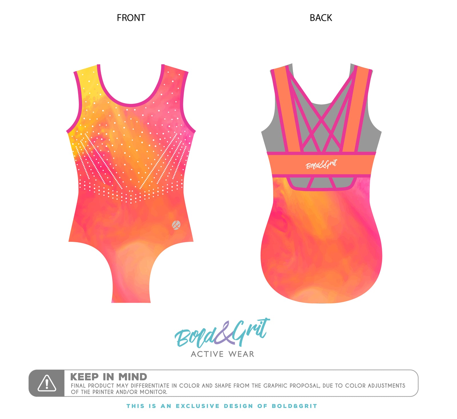 Sparkle Sunset leotard 