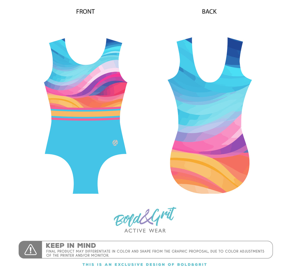 Ocean Waves leotard 