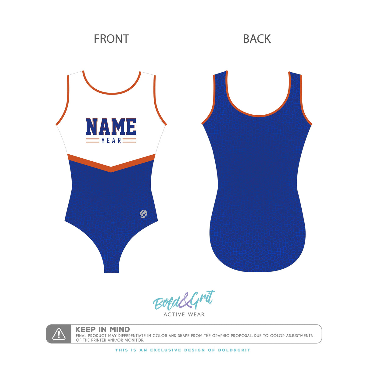 Trusa de Gimnasia año de graduación Orange Dreams