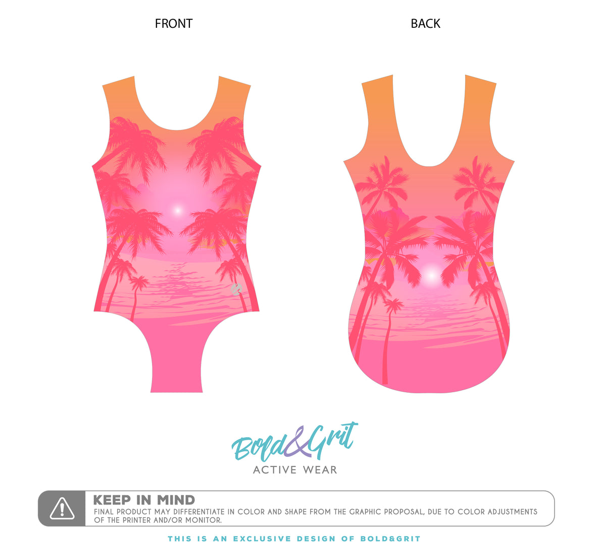 Pink Horizon leotard 