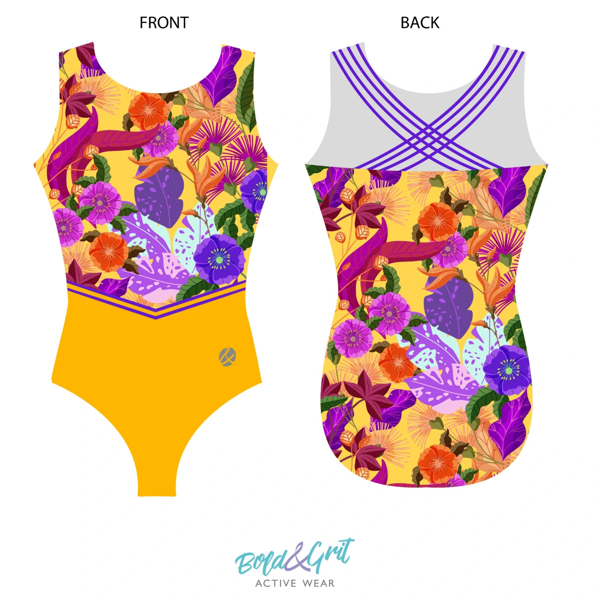 Trusa de gimnasia doble faz Tropical Blossom