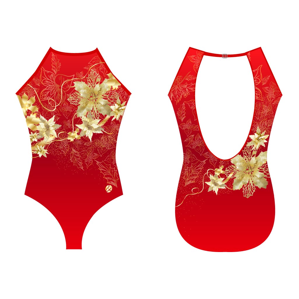 TRUSA DE GIMNASIA ROJA CHRISTMAS FASHION - ESPALDA ABIERTA