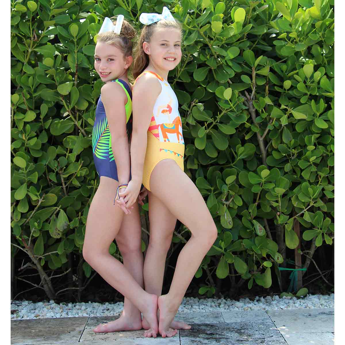 TRUSA DE GIMNASIA AZUL TROPICAL