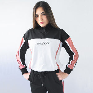 CONJUNTO JOGGER Y BUSO  ROSA Y NEGRO