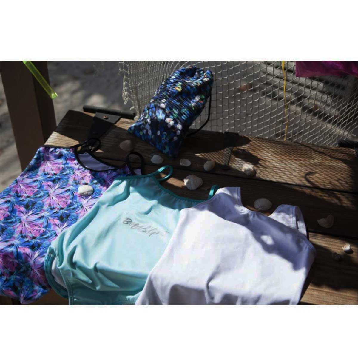 VESTIDO DE BAÑO ENTERIZO COLOR AGUAMARINA