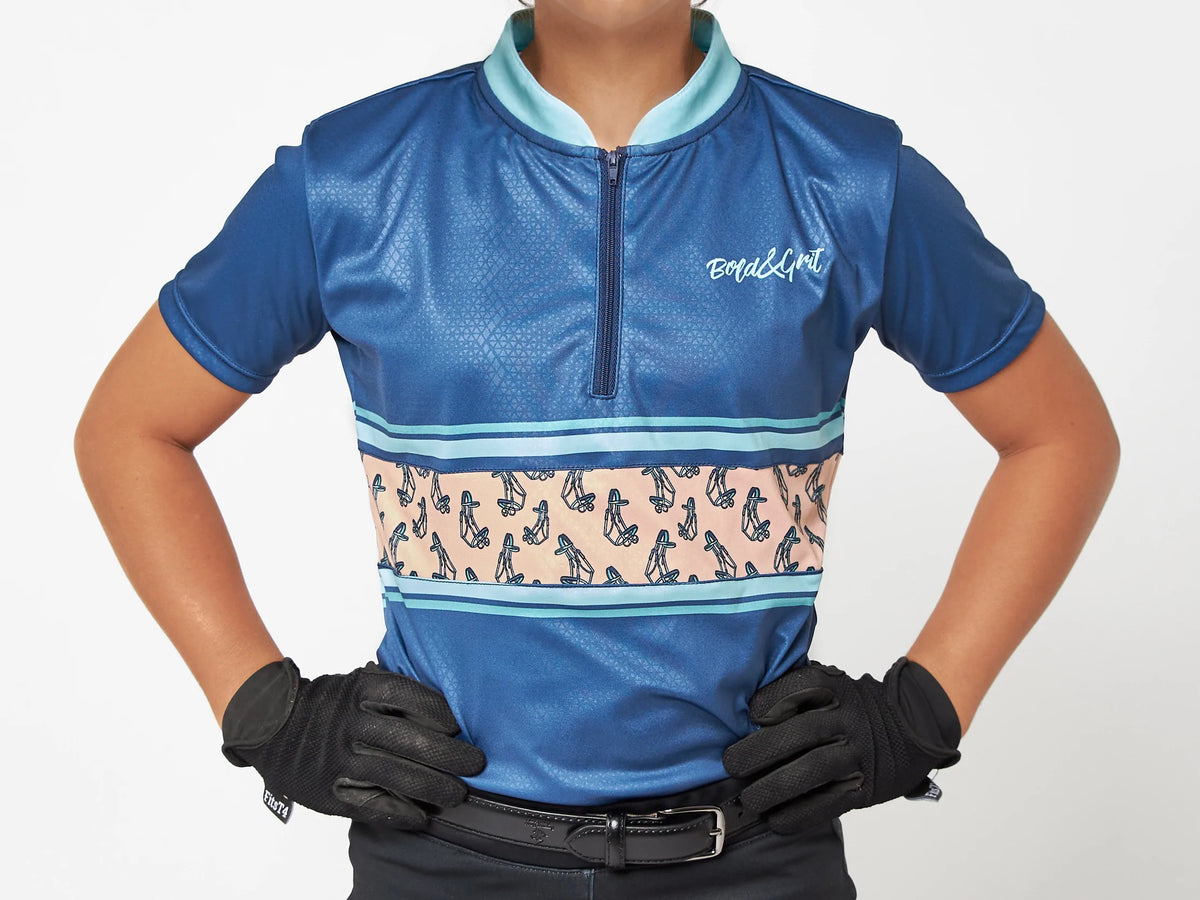 CAMISETA DE EQUITACIÓN BLUE HORSE REINS - MONTESIMONE DAVOS