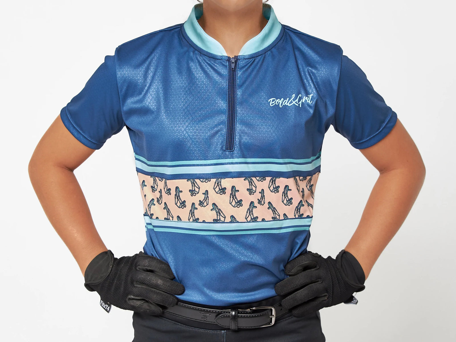 CAMISETA DE EQUITACIÓN BLUE HORSE REINS - MONTESIMONE DAVOS