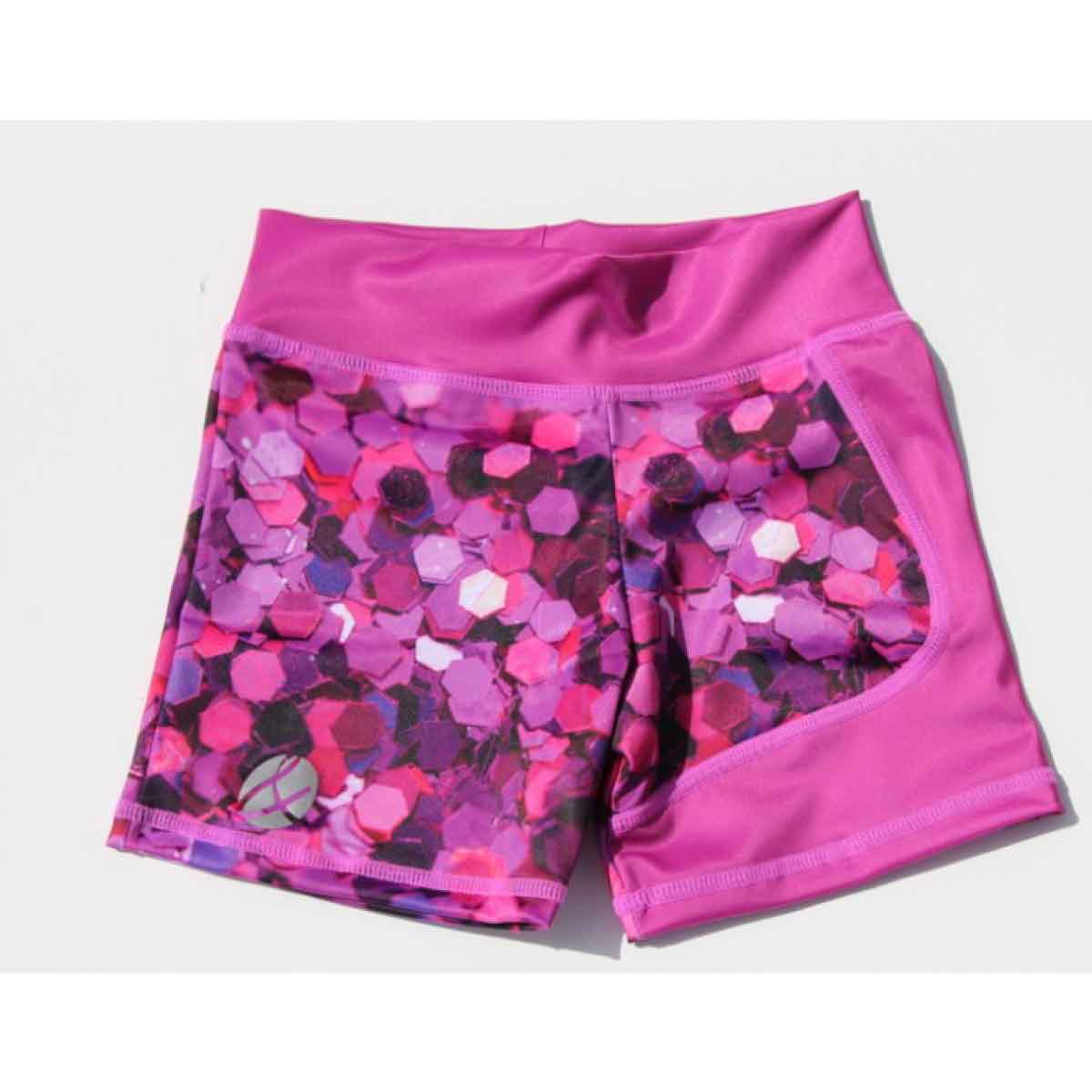 SHORTS PINK SPANGLE PARA NIÑA-LOVE