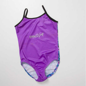 VESTIDO DE BAÑO ENTERIZO COLOR VIOLETA CON FLORES
